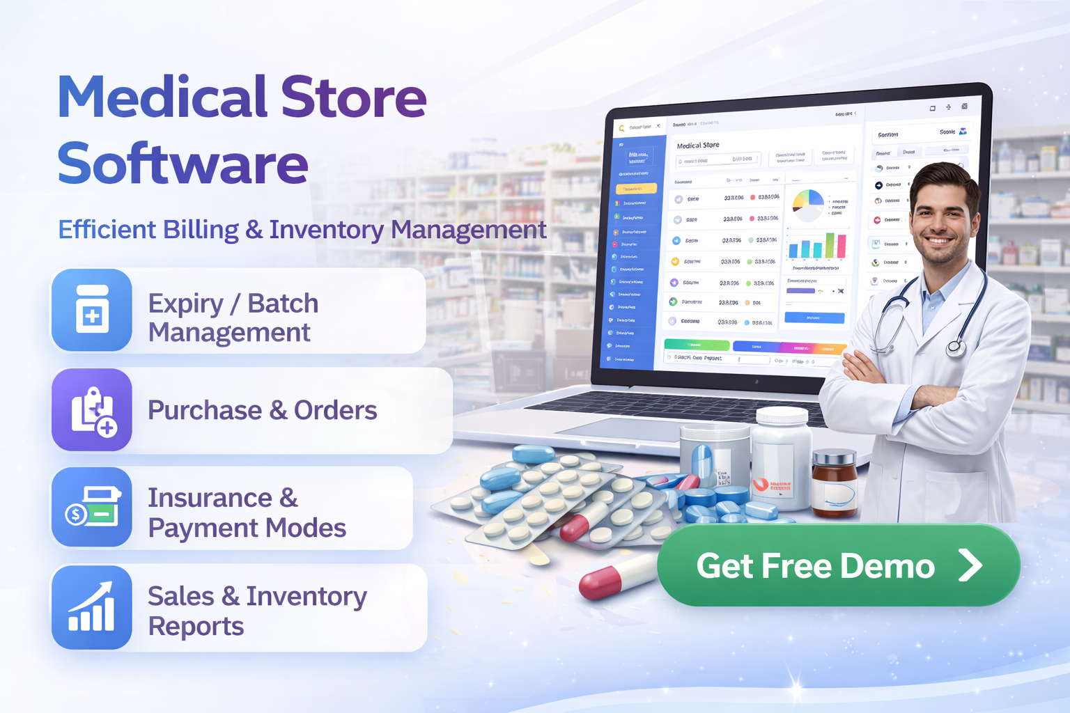 Medical store billing software